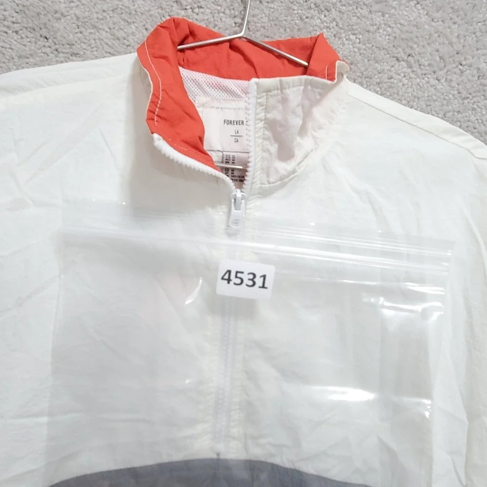 Forever 21 Windbreaker Jacket Women's Medium‎ Multicolor 100% Nylon Half Zip